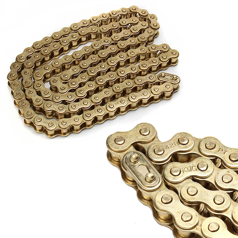 Motorcycle 428 KMC Gold Chain 100L/102/106/108/110L/112L/114L/118L/120L/132L/140L Links for 50cc-150cc ATV Quad Pit Dirt Bike