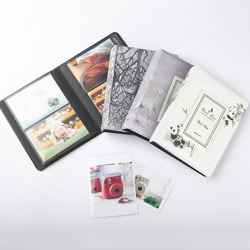 Deer/Tree/Flowers/Panda 3 Inch 64 Pocket Photo Album For Fujifilm Instax Mini 11 9 8 7s Photo Paper Film /Credict Card/Tickets