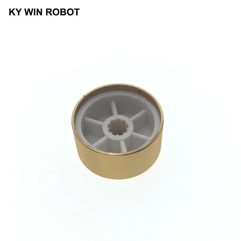 1 pcs 25x13mm 6mm Shaft Hole Aluminum Alloy Potentiometer Knob Gold