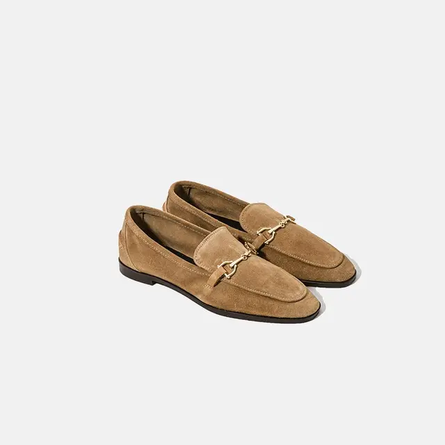 Damskie buty markowe na jesień 2026, khaki, zamszowe, skórzane, płaskie, codzienne mokasyny, buty na cztery pory roku, buty dla kobiet w ciąży.