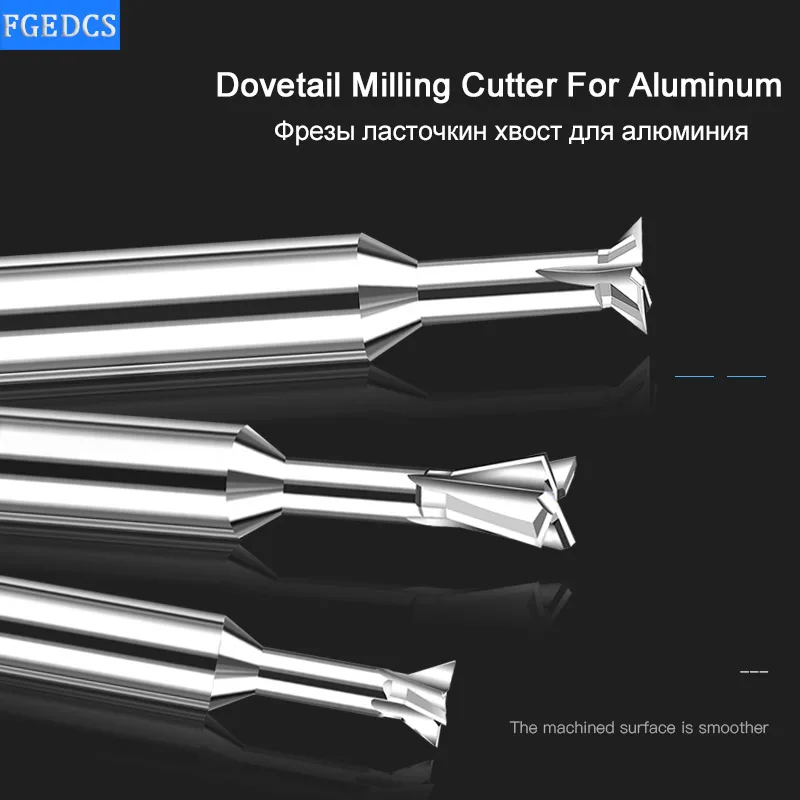 Fresa a coda di rondine in metallo duro 4 flauto utensili CNC 45 60 75 gradi 10mm 4mm 12mm 16MM strumento di lavorazione in acciaio al tungsteno per alluminio