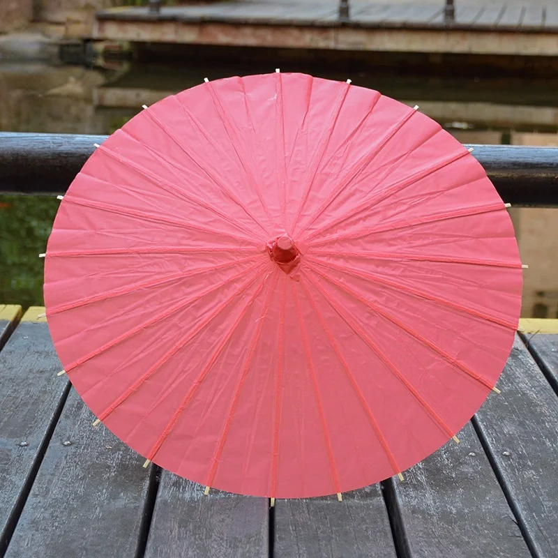 1pc Small Oil Paper Umbrella Kindergarten DIY Handmade Painting Color Decoration Craft Umbrella Dance Umbrella Shooting Props