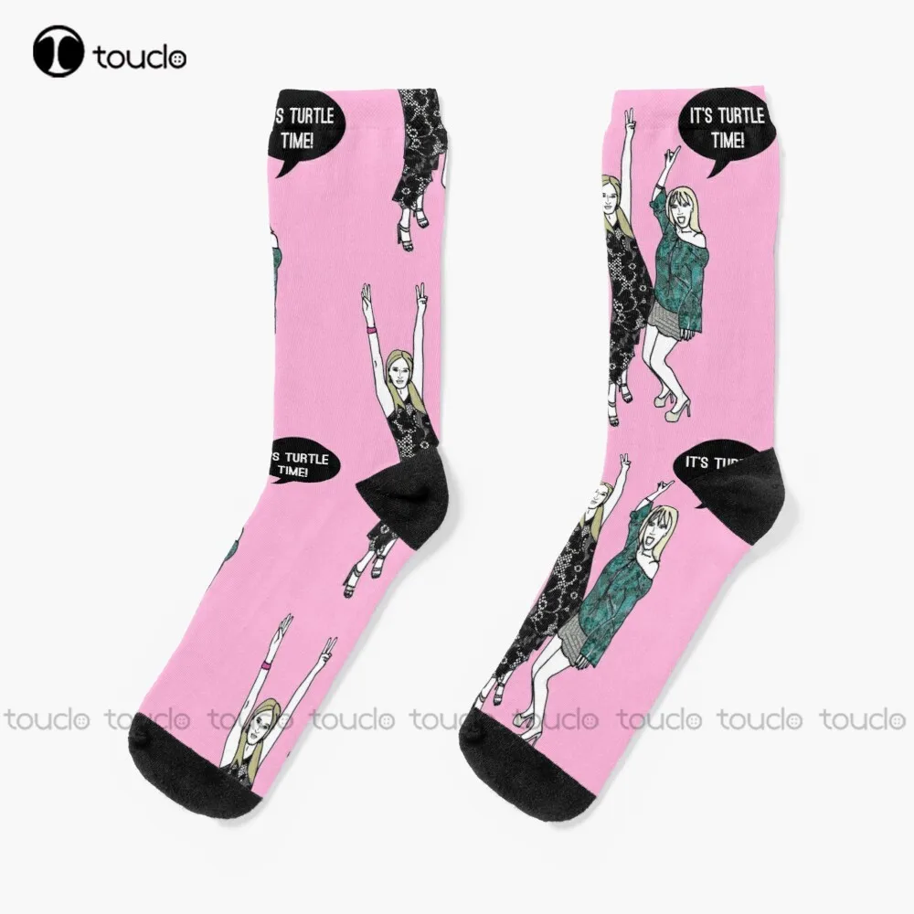 

Turtle Time Socks Winter Socks For Women Unisex Adult Teen Youth Socks Personalized Custom 360° Digital Print Hd High Quality