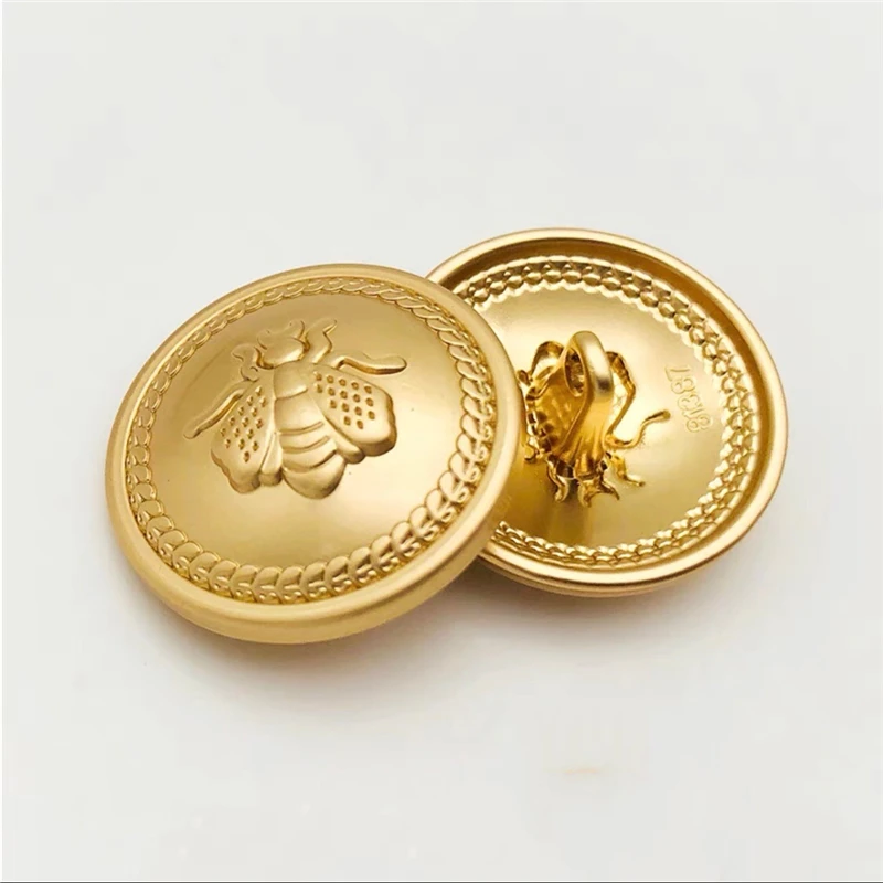 Golden Metal Snap Buttons für Kleidung, Bienen muster, Näh zubehör, Verzierungen für Mantel und Jacke, 20mm, Heißer Verkauf