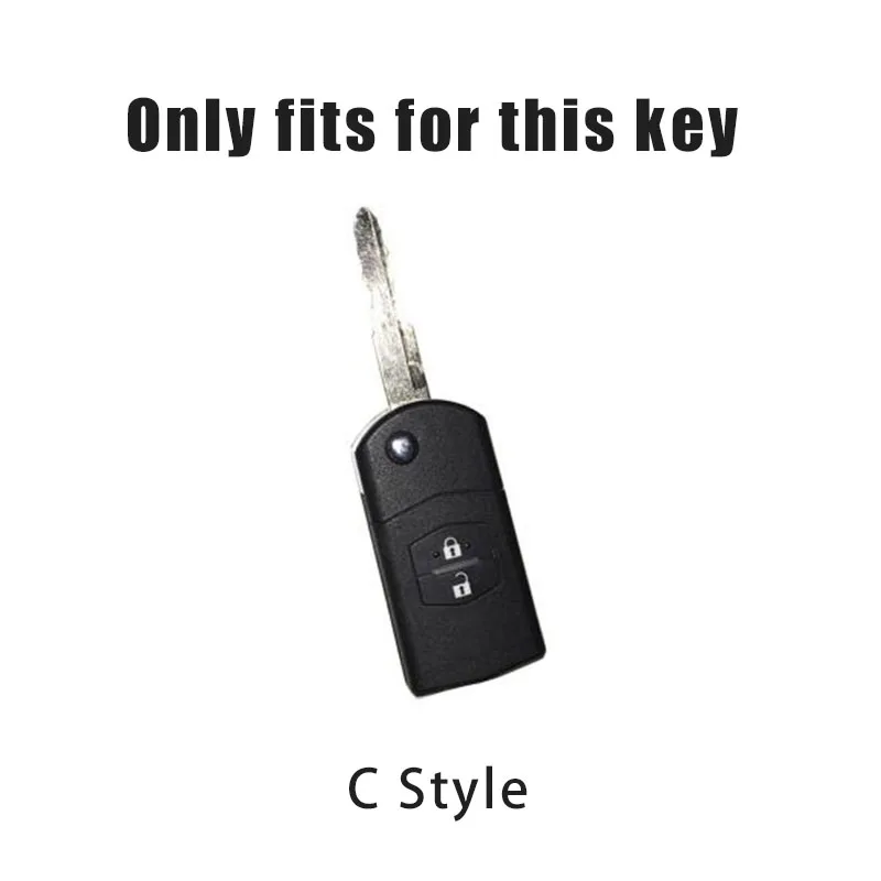 High quality ABS Key Holder Car Key Cover Case For Mazda 2 3 5 6 CX7 CX9 RX8 MX5 MPV Demio 2 Button Remote New Car Flip Key Case