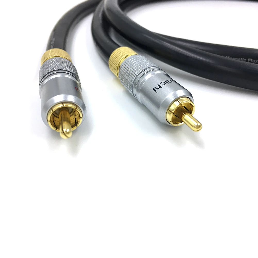 Haldane Pair HIFI Gold plated 2RCA Cable High-end Audio cable HIFI Double RCA Signal Line Rca cable for MONSTER XP