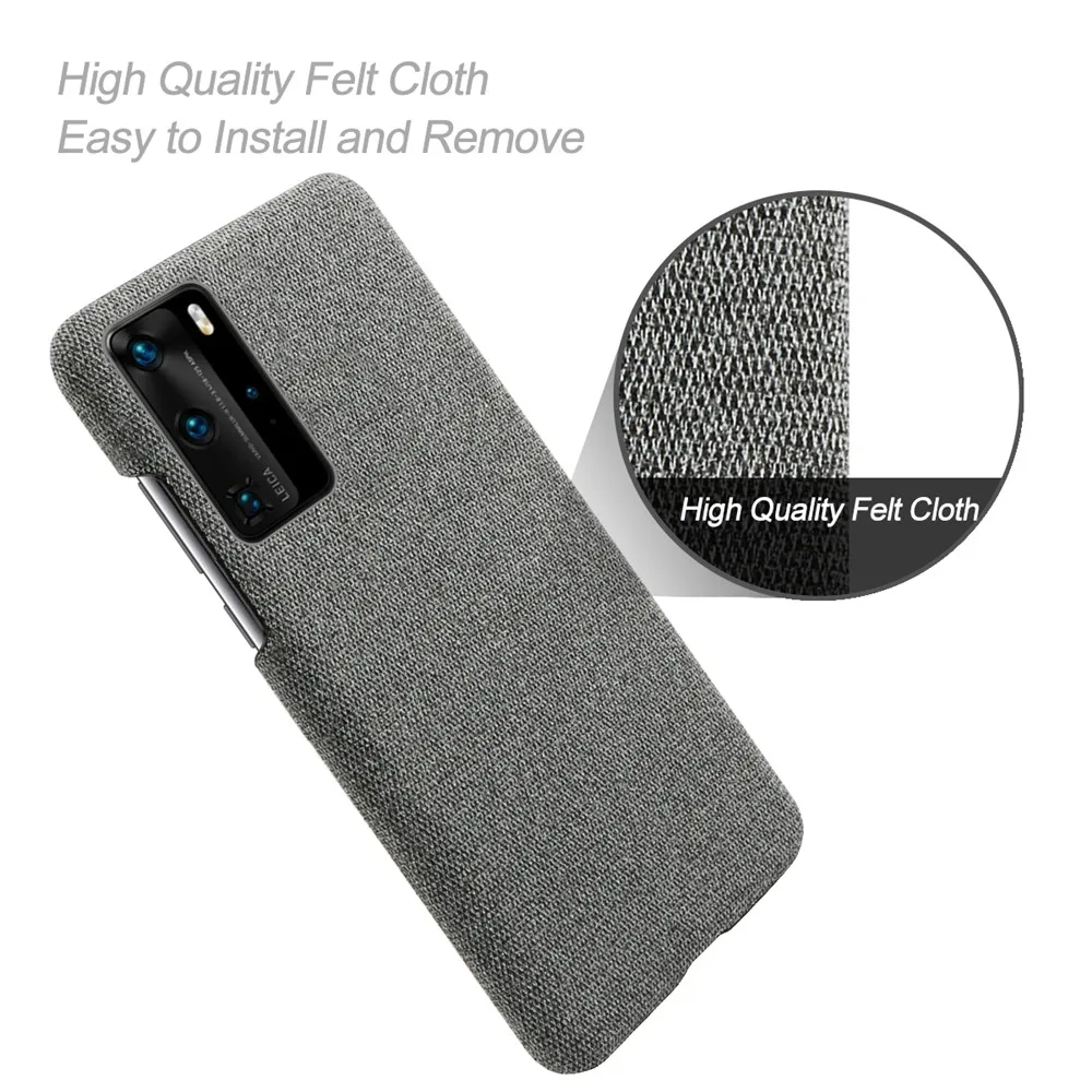 Anti-slip Ultra Thin Fabric Cloth Case For Huawei P40 Pro Case P 40 Pro Plus Anti-Drop Phone Bag Cover For Huawei P40 Pro+ Funda