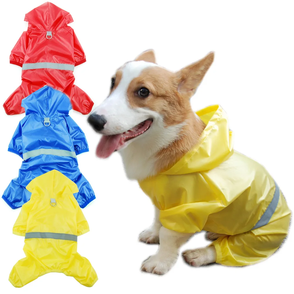 Chubasquero impermeable para perro, mono reflectante, abrigo de lluvia, protector solar, ropa para exteriores, chaqueta para perros pequeños,