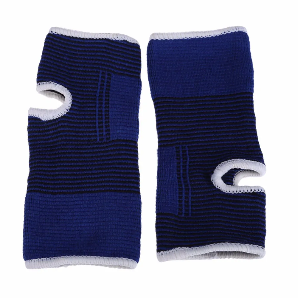 1Pair Elasticated Knee Blue Knee Pads Knee Support Brace Leg Arthritis Injury GYM Sleeve Elasticated Bandage Ankle Brace Support