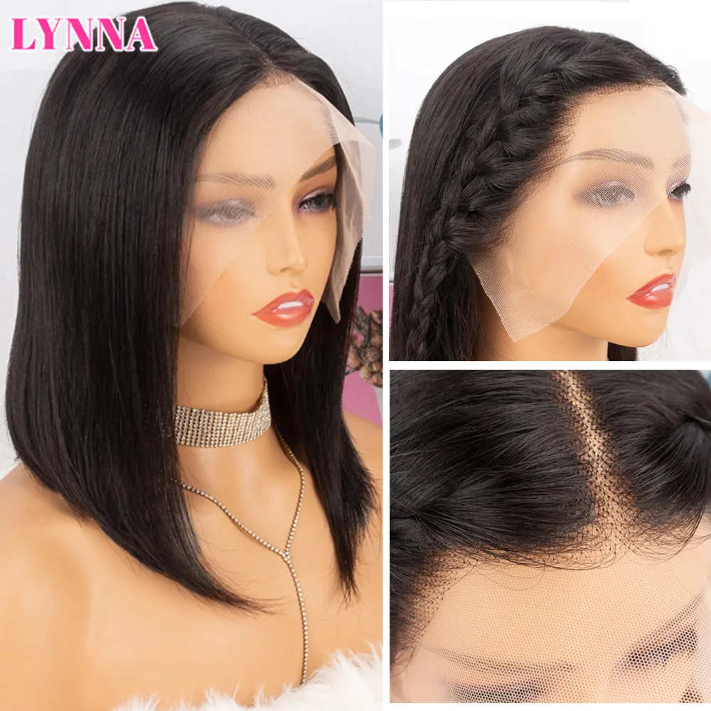 

13x4 Bob Wig Lace Front Human Hair Wigs Brazilian Straight Short Bob Lace Frontal Wigs For Women 4x4 Lace Closure Wig