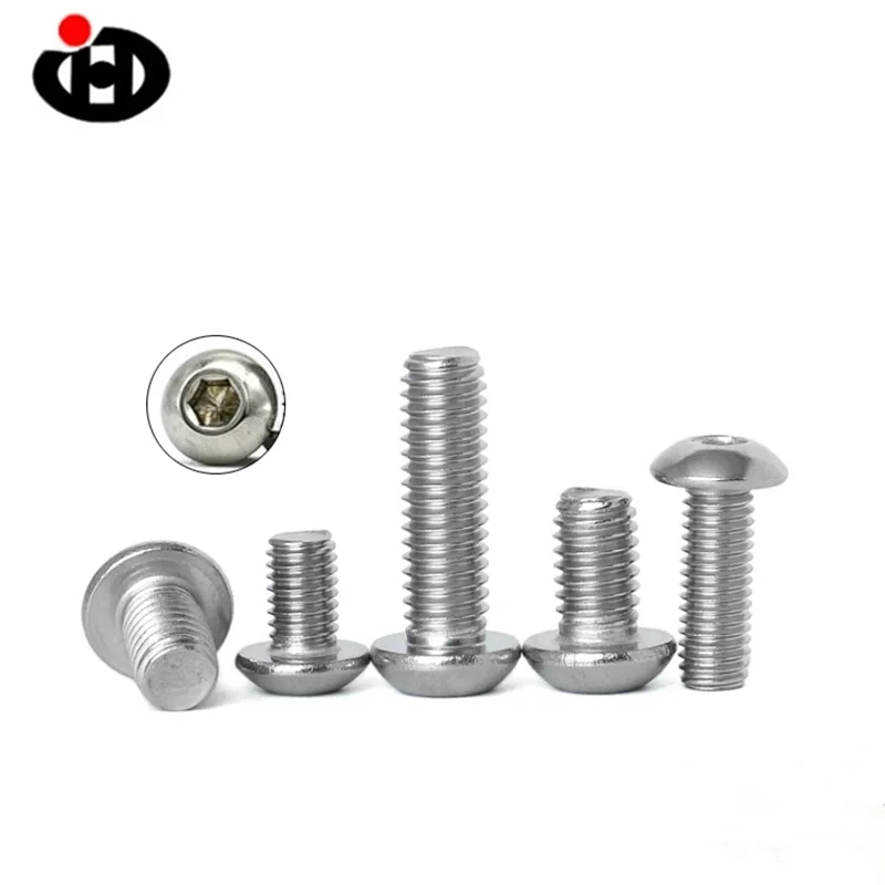 JINGHONG ISO 7380 M8 * 10/12/18/22/30 304 винты из нержавеющей стали с шестигранной головкой