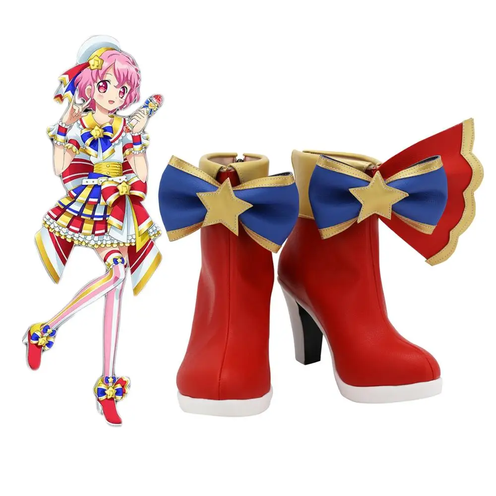 Pripara Reona West Cosplay Boots High Heel Shoes Custom Made for Girls Halloween Party Cosplay