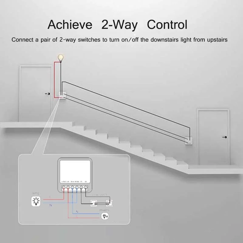 Tuya 16A Zigbee DIY Mini Switch 2 Cara untuk Tuya Smart Life Modul Otomatisasi Relay Kontrol Nirkabel Bekerja dengan Alexa Google Home