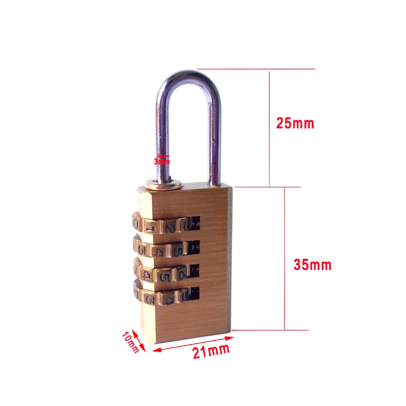 Imagem -05 - Cadeados Combinados com Instrução Código 21 mm 10 Pcs