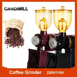 CANDIMILL Electric Coffee Grinder Espresso Coffee Grinder Coffee Bean Mill Flat Burrs Grinding Machine Anti-Jump