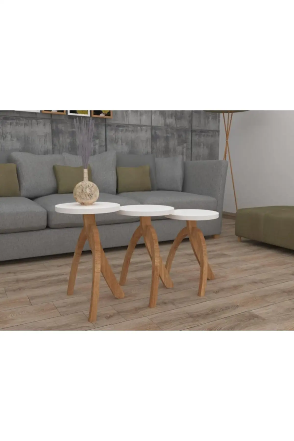 Flamingo Oval Zigon Coffee Table 3 pcs coffee table set