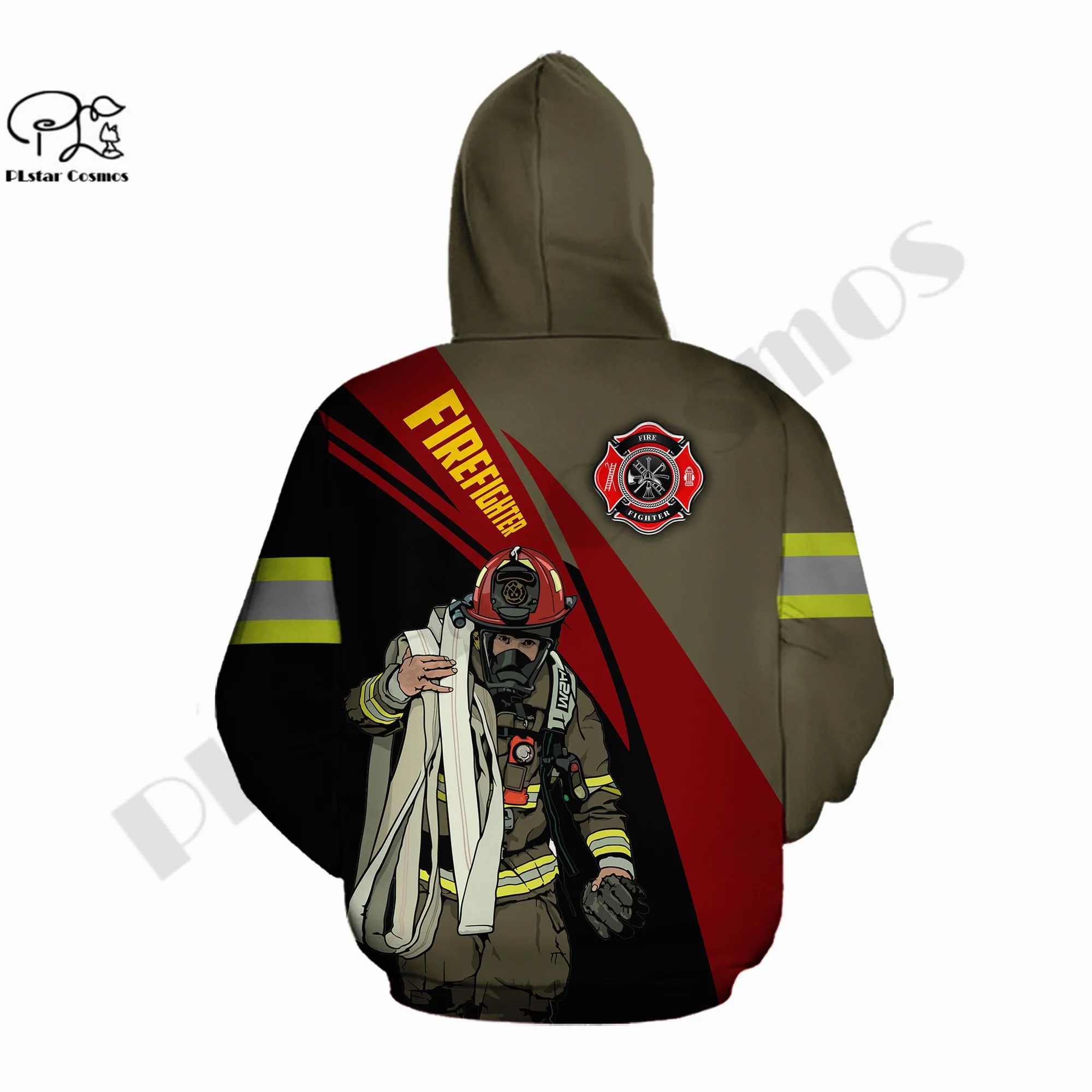 Plstar Cosmos 3Dprinted Nieuwste Firefighter Custom Naam Unieke Hrajuku Streetwear Unisex Casual Grappige Hoodies/Zip/Sweatshirt B-4