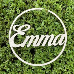 Custom Baby Shower Name Sign Personalized Wooden Acrylic Wedding Party Room Decoration Centerpieces Wreath Circle Signs
