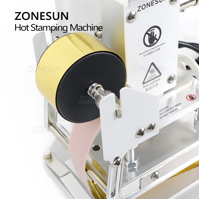 ZONESUN-máquina de estampado Manual de papel de cuero y lápices de ZS-100B, máquina de estampado de papel de aluminio en caliente, máquina de