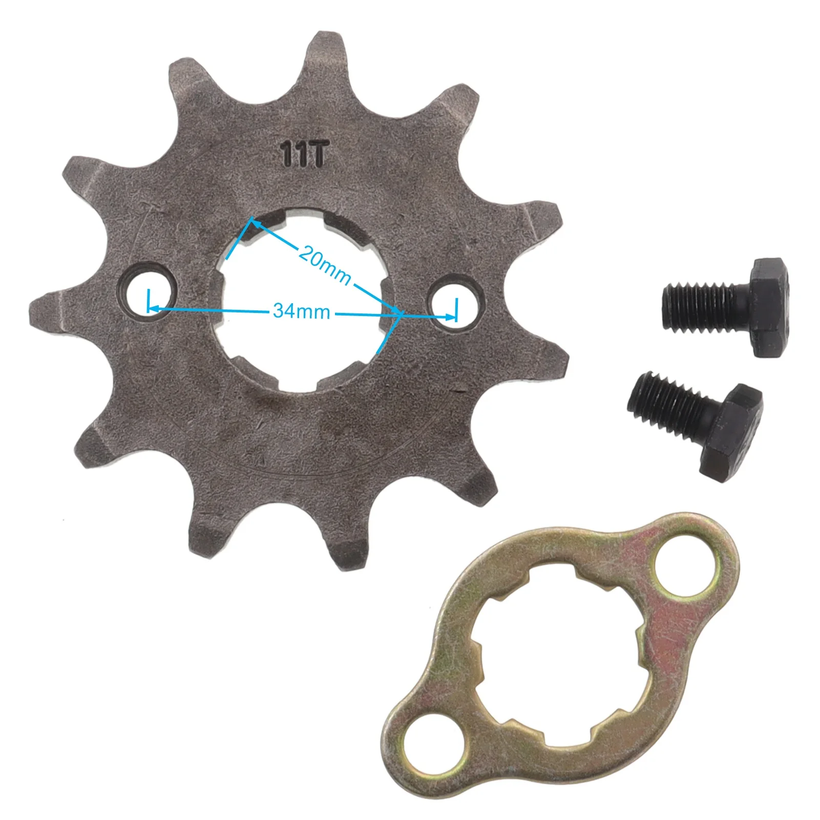 Front Engine 530# 20mm 10T 11T 12T 13T 14T 15T Teeth Chain Sprocket With Retainer Plate Locker for Motorcycle Dirt Bike ATV