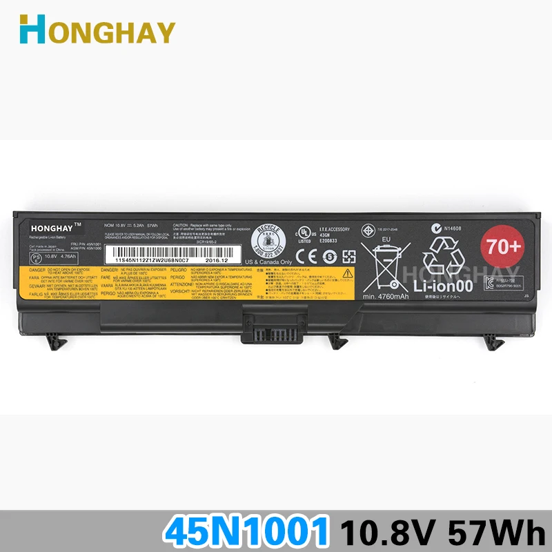 HONGHAY 10.8V 5200mAh Laptop Battery For Lenovo ThinkPad T430 T430I L430 T530 T530I L530 W530 45N1005 45N1004 45N1001 45N1000