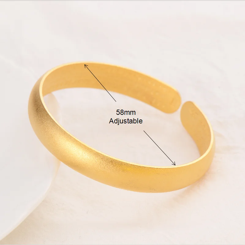 Bangrui Gold Color Matte Bangle Bracelet High-Quality Bangles for Men Women