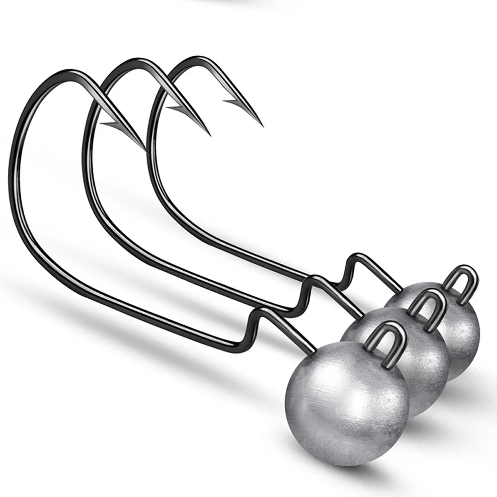 10 Stück Jigging Metallköder-Haken 3,5/5/7/10g Gewichte Breite Offset-Angelhaken Weiche Köder-Jigs mit Widerhaken für Barsch-Angeln – Detail 11