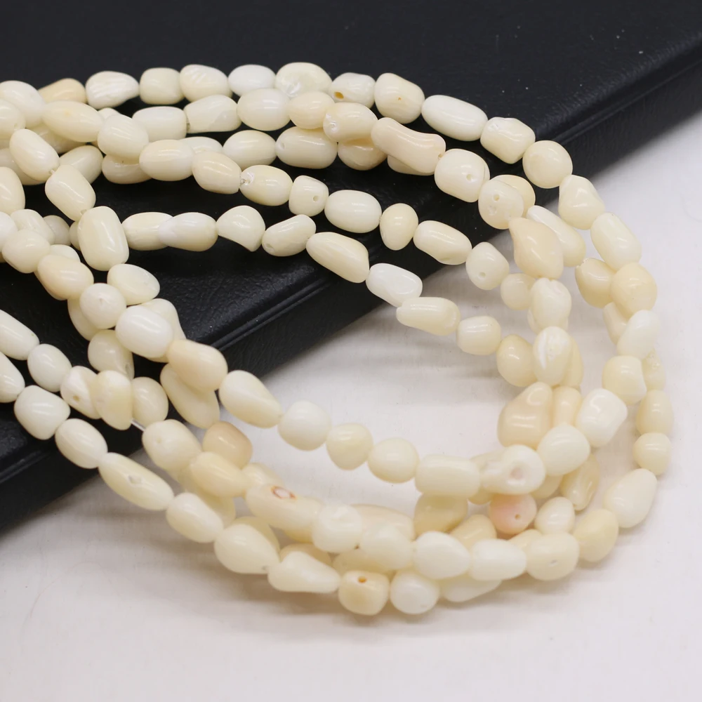 Natural Coral Beads Irregular Shaped Milky Coral Loose Exquisite Beaded For Jewelry Making DIY Bracelet Necklace Accessories