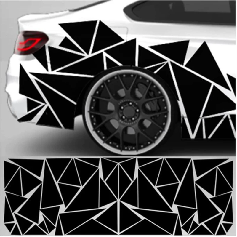 Matte Freestanding Triangles Graphics Car Sticker Decal Decoration SUV Truck Vehicle Camping Rv Vinyl