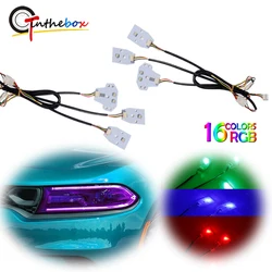 Car Bluetooth APP Remote Control RGBW MultiColor LED Headlight Circuit Board Light Kit For 2015-2020 Dodge Charger DRL