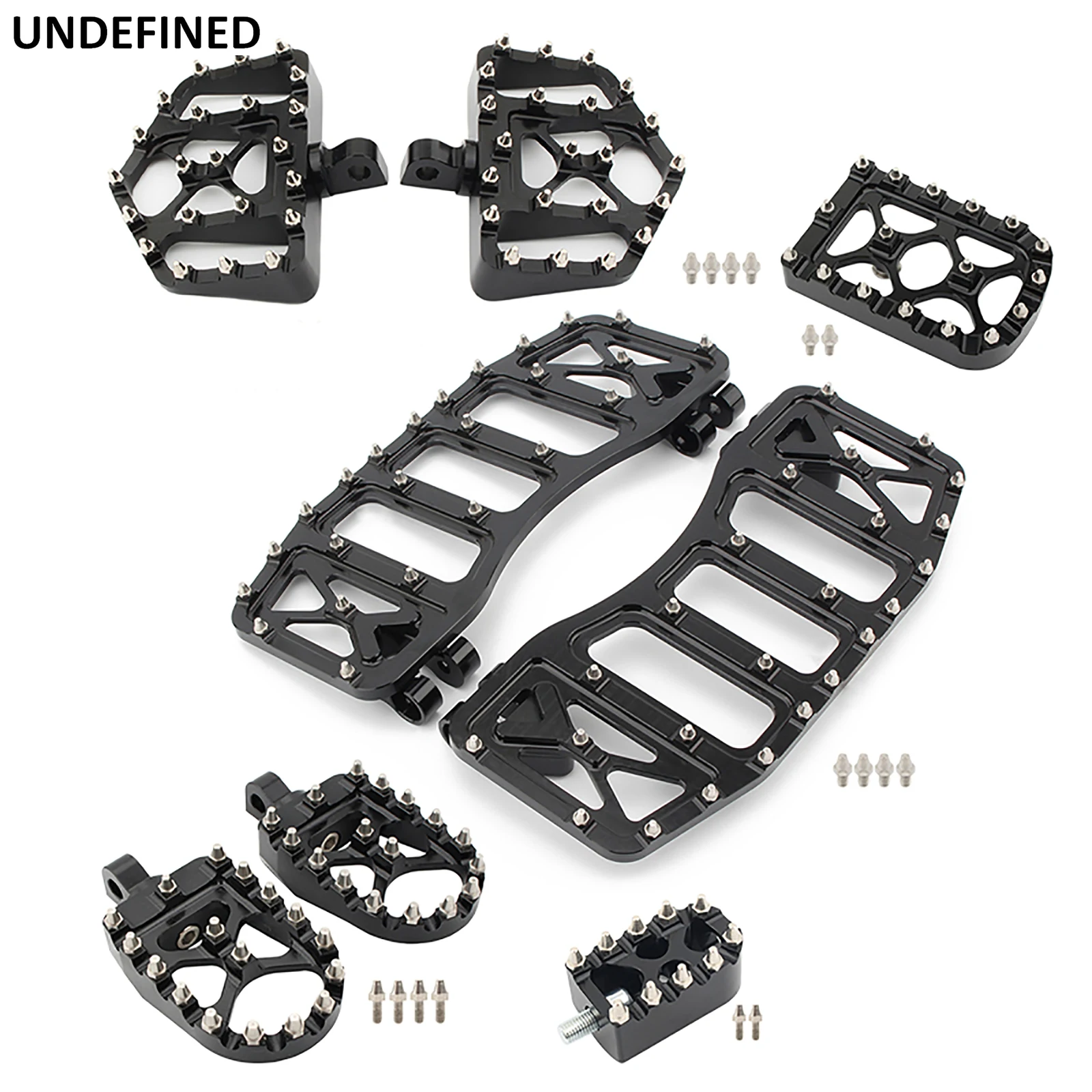 MX Foot Pegs Floorboards Offroad Wide Fat Footpeg Footrests Pedal For Harley Touring Road King Street Glide Softail Fat Boy Dyna