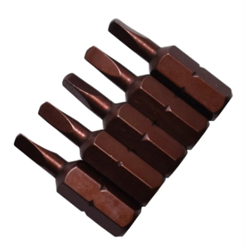 Destornillador de cabeza triangular magnética, Juego de puntas de destornillador de cabeza eléctrica de 5 piezas, mango hexagonal de 1/4 pulgadas, 25mm de largo, TA18, TA20, TA23, TA25, TA27TA30