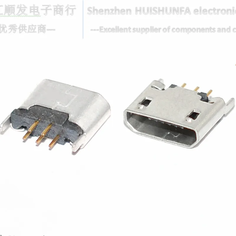 All copper MicroUSB socket MicroUSB mother-seat sink plate type port plug-in interface