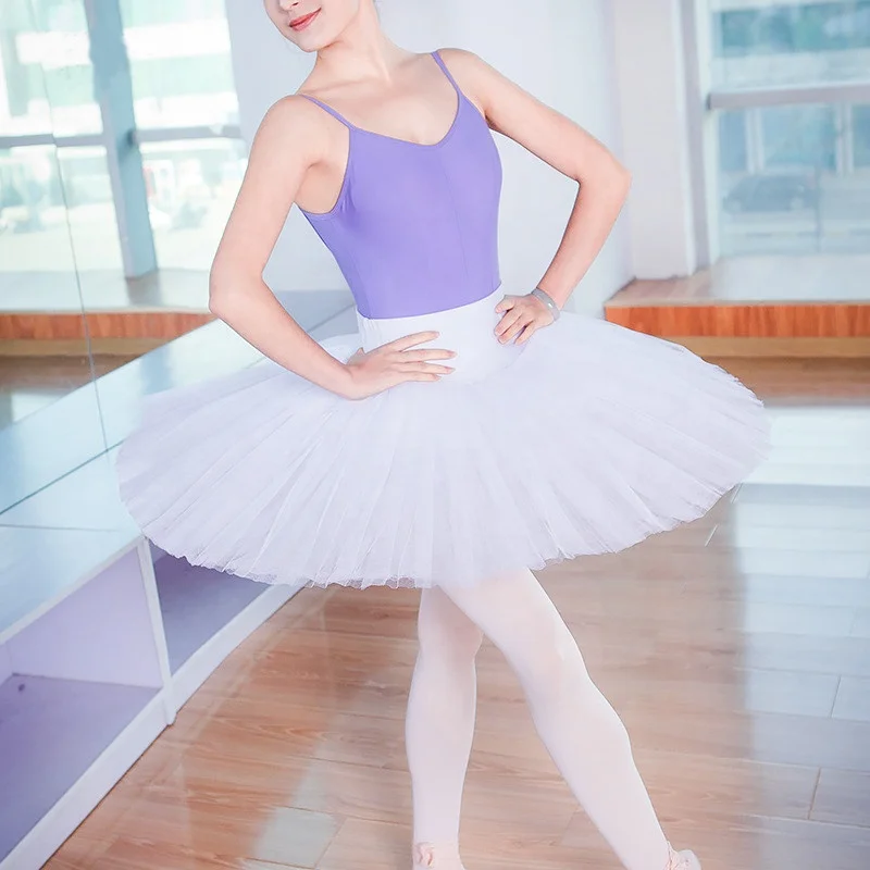 2020 New Professional Ballet Tutu Skirt Adult Classical Ballet Costume Tutu Dance Dress 7 color 6 layer hard yarn desig