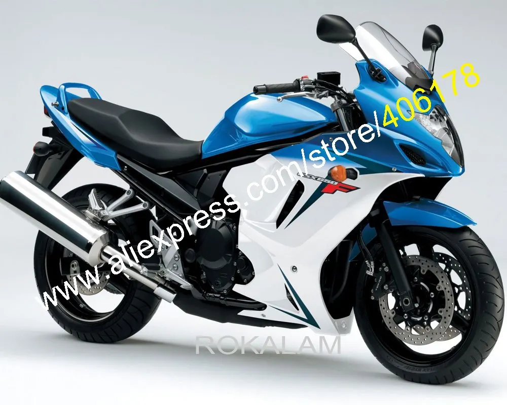

Для Suzuki GSX650F GSXF 650 синий белый 08 09 10 11 12 13 GSX 650F GSXF650 2008 2009 2010 2011 2012 2013 обтекатели