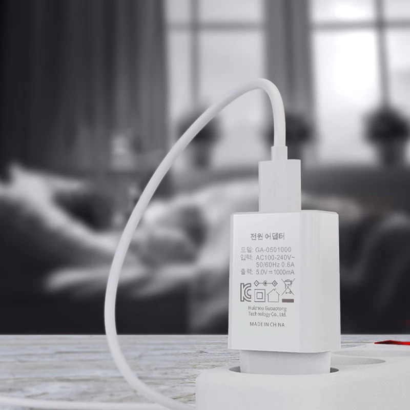 KC 인증 한국 변환 플러그, KCC 한국 EU 어댑터, 스마트폰 USB 충전기, 고속 충전, 5V1A 5V2A