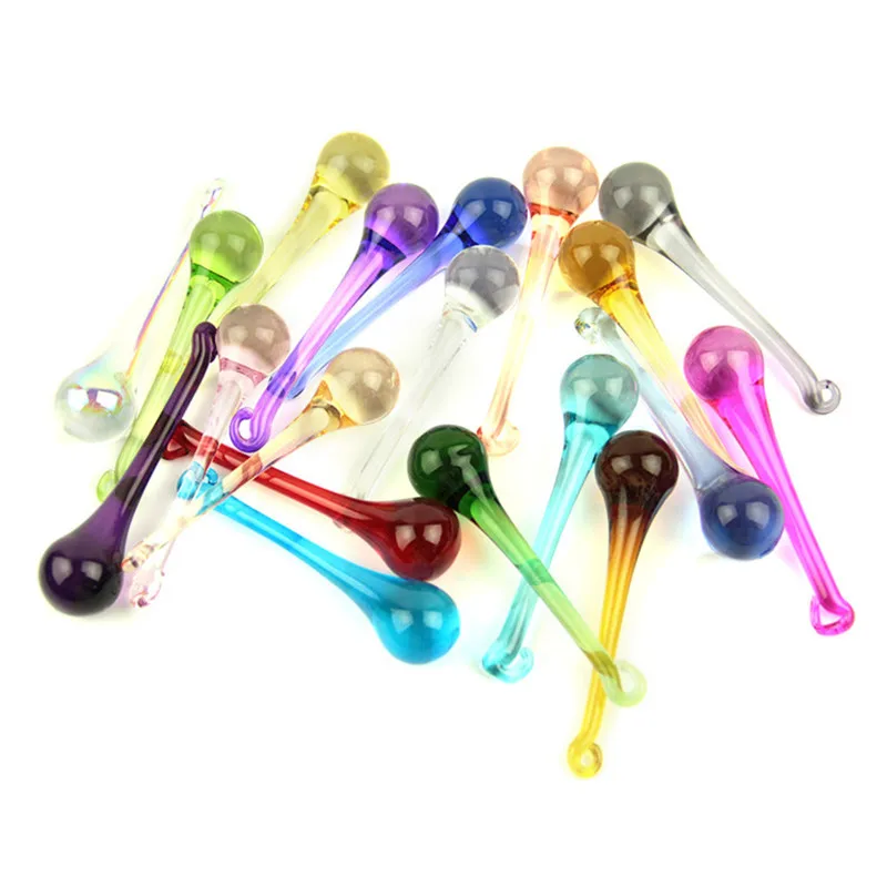 Crystal Raindrop Pendant 16*60mm Various Color Glass Parts For Lighting Chandelier Prisms