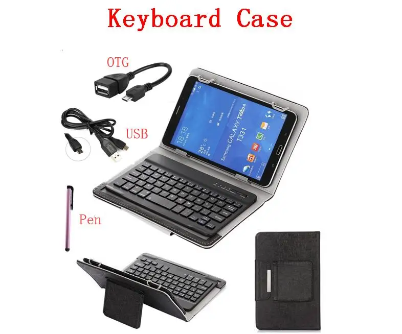 Magnetic Case for 2017 Huawei MediaPad T3 7 3G WIFI BG2-U01 7.0 Inch Tablet Keyboard Bluetooth Keyboard Case Flip Cover + Pen