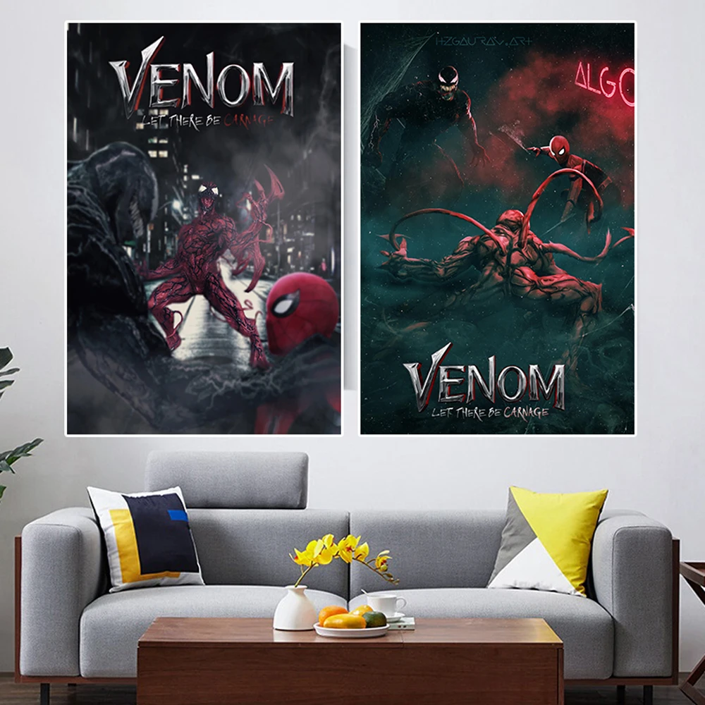 Superhero Avengers Venom Movie Poster And Print Spiderman vs Venom Canvas Painting Wall Art Living Room Home Decoration