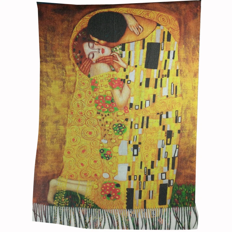 

Fashion Brand Shawl Luxury Wrap Shawl KlimtVan Gogh oil painting cashmere scarf shawls Fashion Scarf bandana wraps scarfs