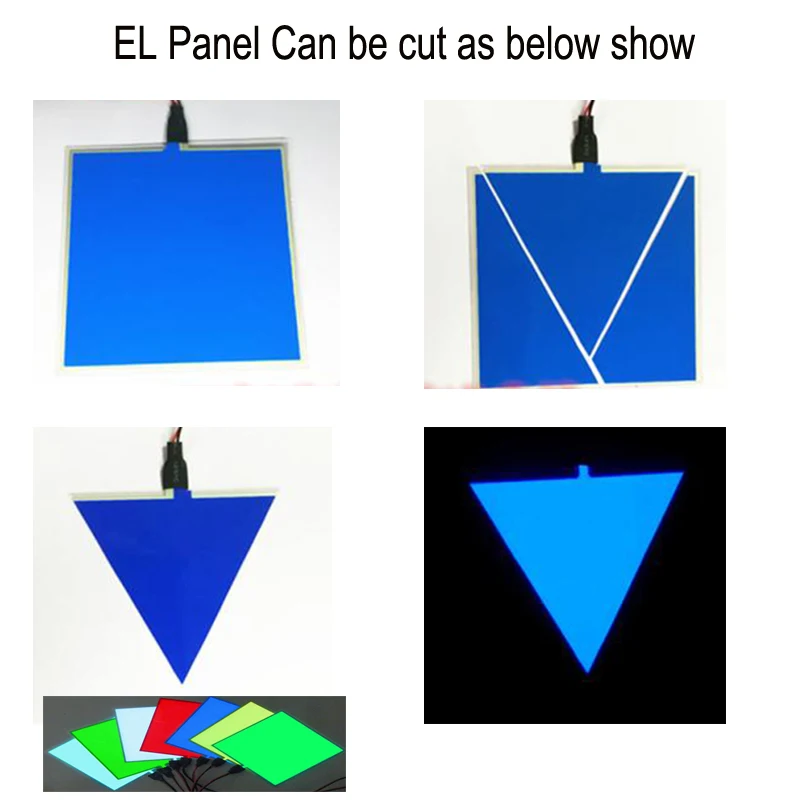 El Panel 10X10CM Met DC12V Inverter 7 Kleuren Voor Optie Diy Light Panel
