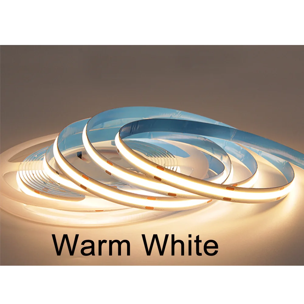 DIY LED U-Home High CRI Ra 90+ DC12V DC24V 8mm 480leds/M Flexible COB LED Streifen Licht Linear Ultra Helle Warme Natur Reines Weiß – Detail 7