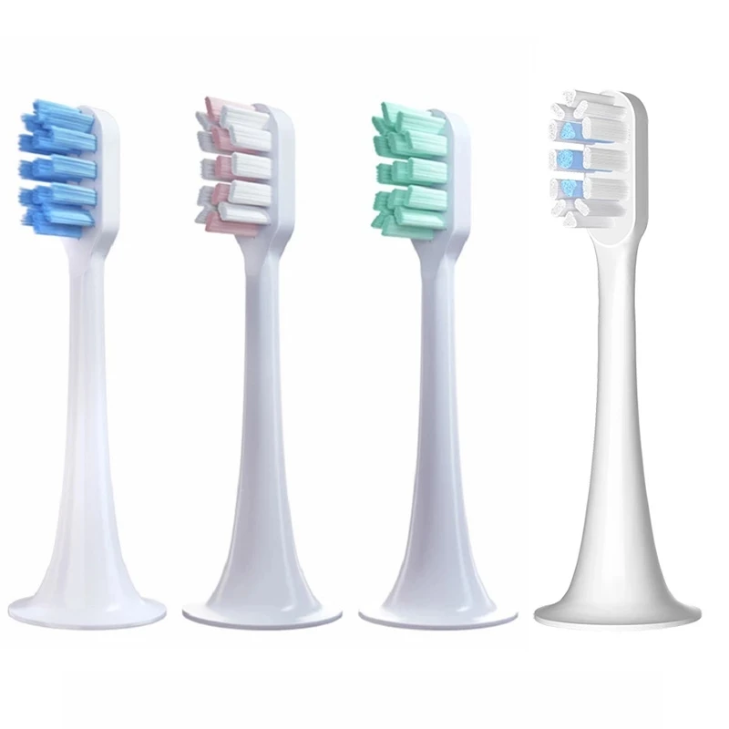 

Brush Heads for Xiaomi MIJIA T300/T500/T700 Sonic Electric Toothbrushes End-rounded Bristle with Dust-proof Cap Remove Stains