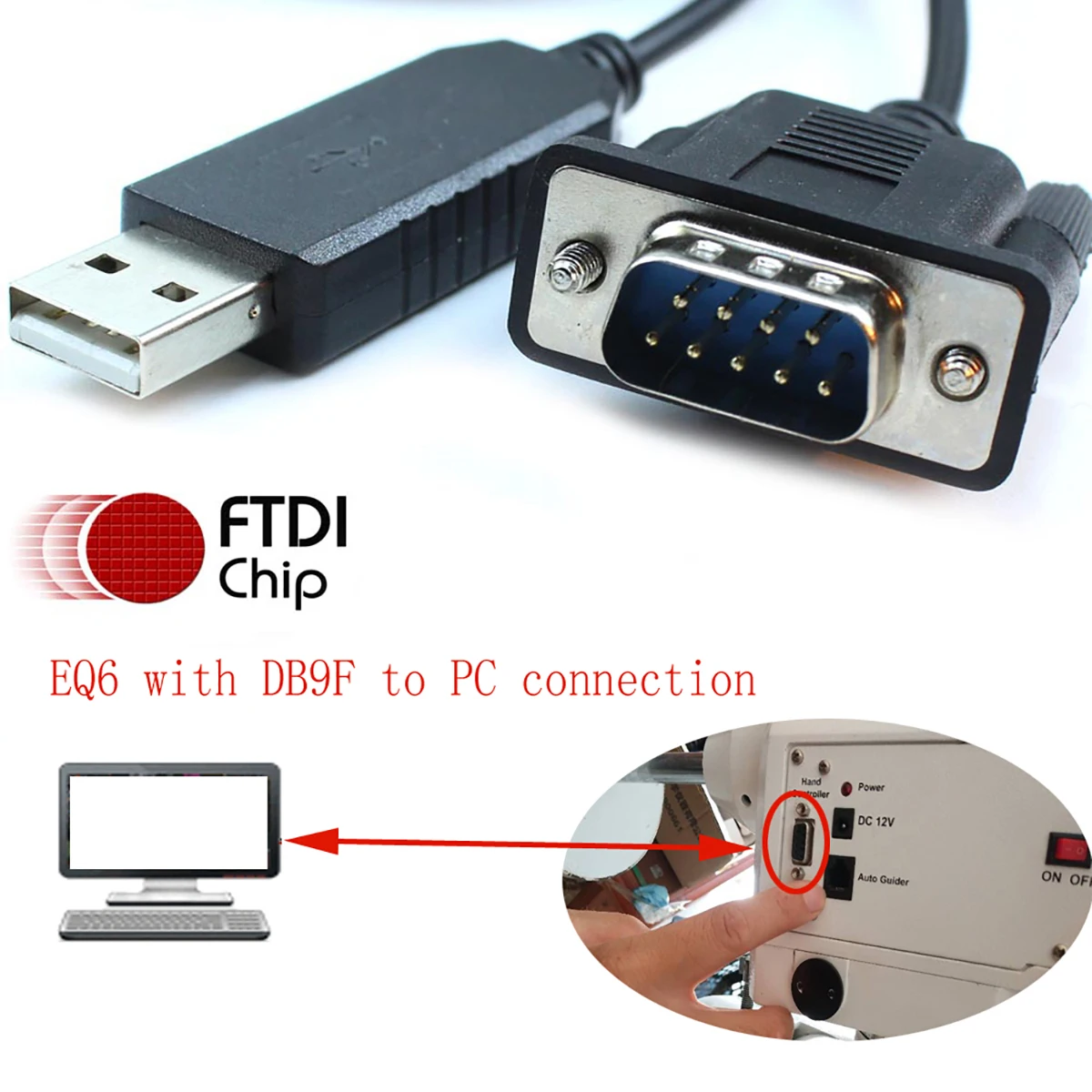 Skywatcher Telescopes Goto Control EQMOD ASCOM Cable for HEQ5pro AZEQ5 AZEQ6 EQ6-R