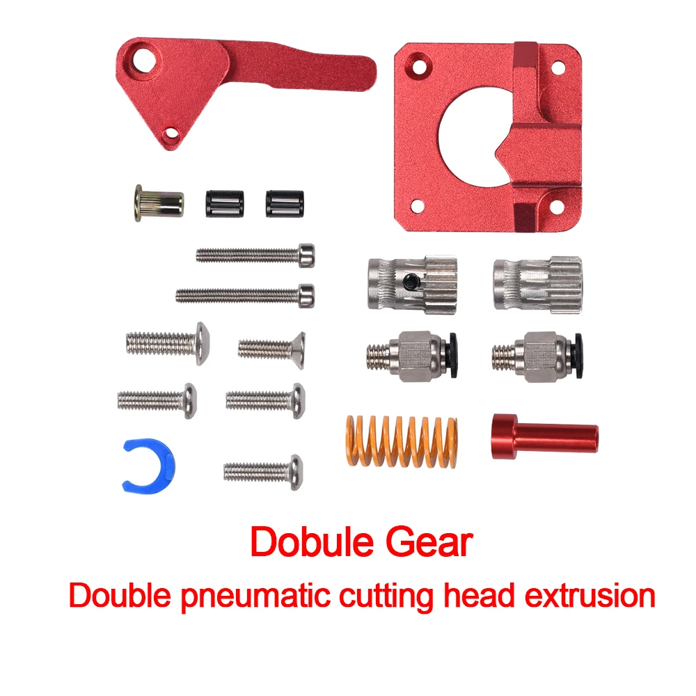 BIGTREETECH CR10s Pro Dual Gear mk8 Extruder Kit Aluminum Dobule Pulley 1.75mm Filament 3d Printer Parts For CR10S PRO Ender3/5