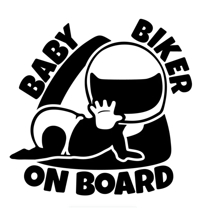 Funny Baby Biker on Board Car Sticker Automobiles Motorcycles Exterior Accessories Vinyl Decals