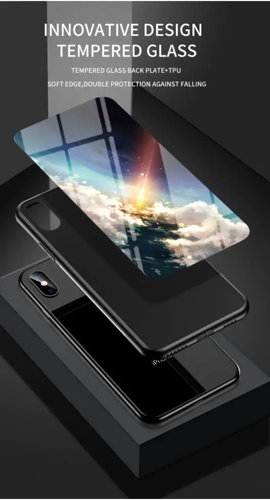 Dành Cho Xiaomi Redmi K30 D20 Pro Zoom Pocophone POCO X2 F1 Slim Đám Mây Sao Vẽ Kính Cường Lực Điện Thoại Ốp Lưng Chống Sốc nắp Lưng