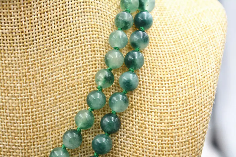 new 6mm Outstanding Vintage Emerald Gemstone Graduated Bead Necklace Strand 36 