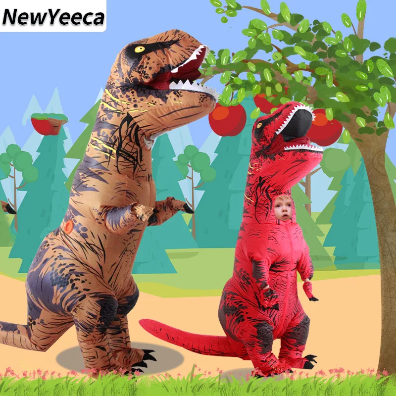 6 Kind Hot T REX Dinosaur Inflatable Costume For Adults and Kid Party Cosplay Jurassic Tyrannosaurus Fancy Mascot Dino Cartoon