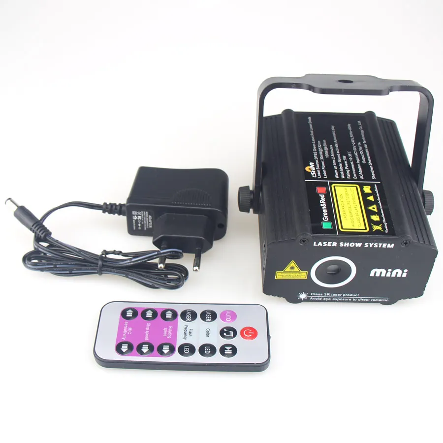 ESHINY Remote R&G Laser 4 Whirlwind Patterns Projector DJ Party Effect Dance Disco Bar Holiday Home Xmas Stage Light L27N7